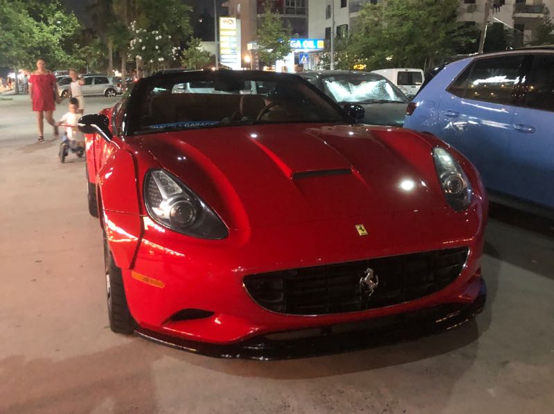 Ferrari California spotted in Durrës