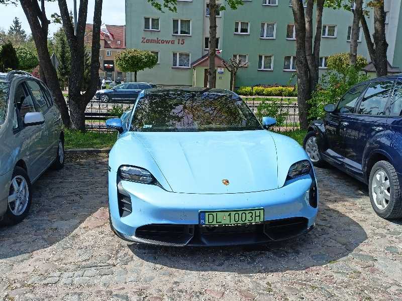 Porsche Taycan (2020) spotted in Węgorzewo, Poland
