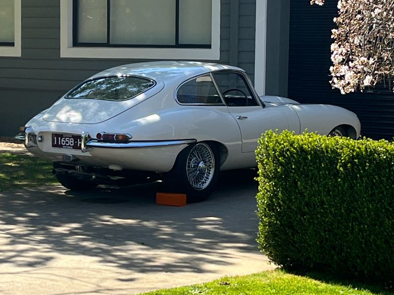 Jaguar E-Type spotted in Bright