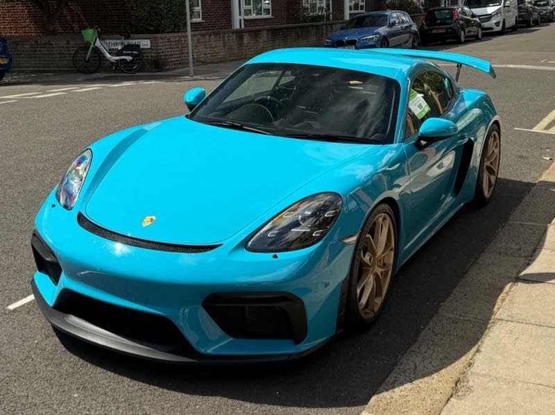 Porsche 718 Cayman GT4 spotted in London