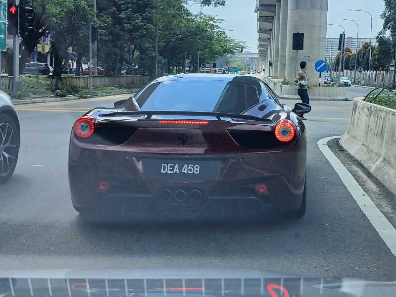 Ferrari 458 Italia (2015) spotted in Gua Musang, Malaysia