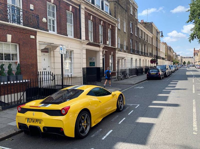 Ferrari 458 Italia (2014) spotted in London, United Kingdom