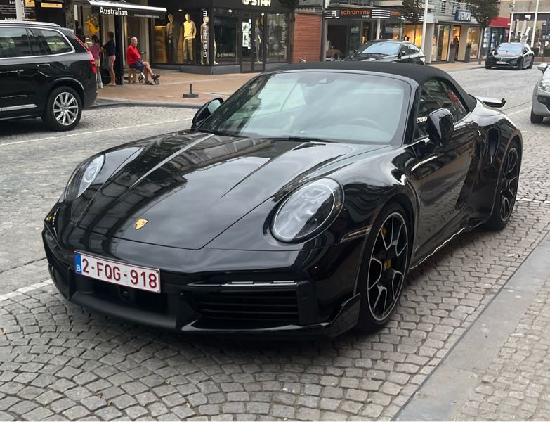 Porsche 911 Turbo Cabriolet spotted in Ostend